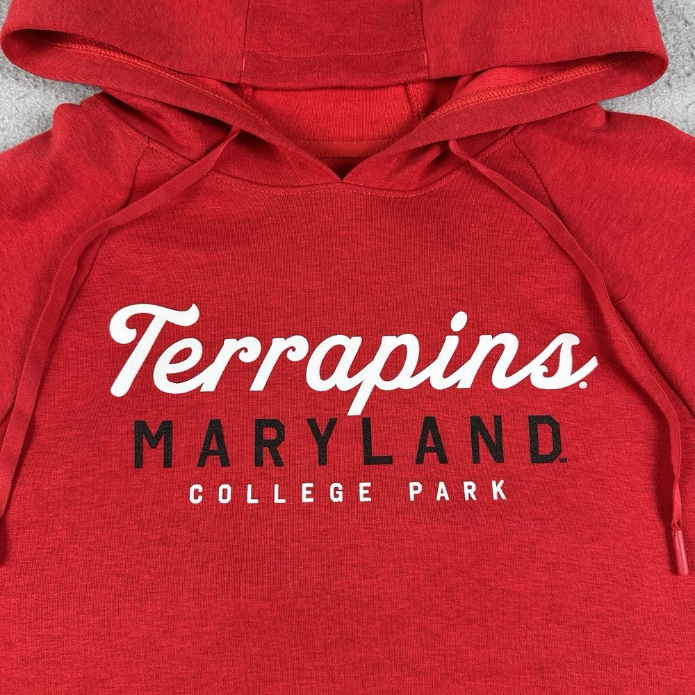 Under Armour Maryland Terrapins Hoodie Women's Medium Red Pullover College Park - Picture 4 of 16